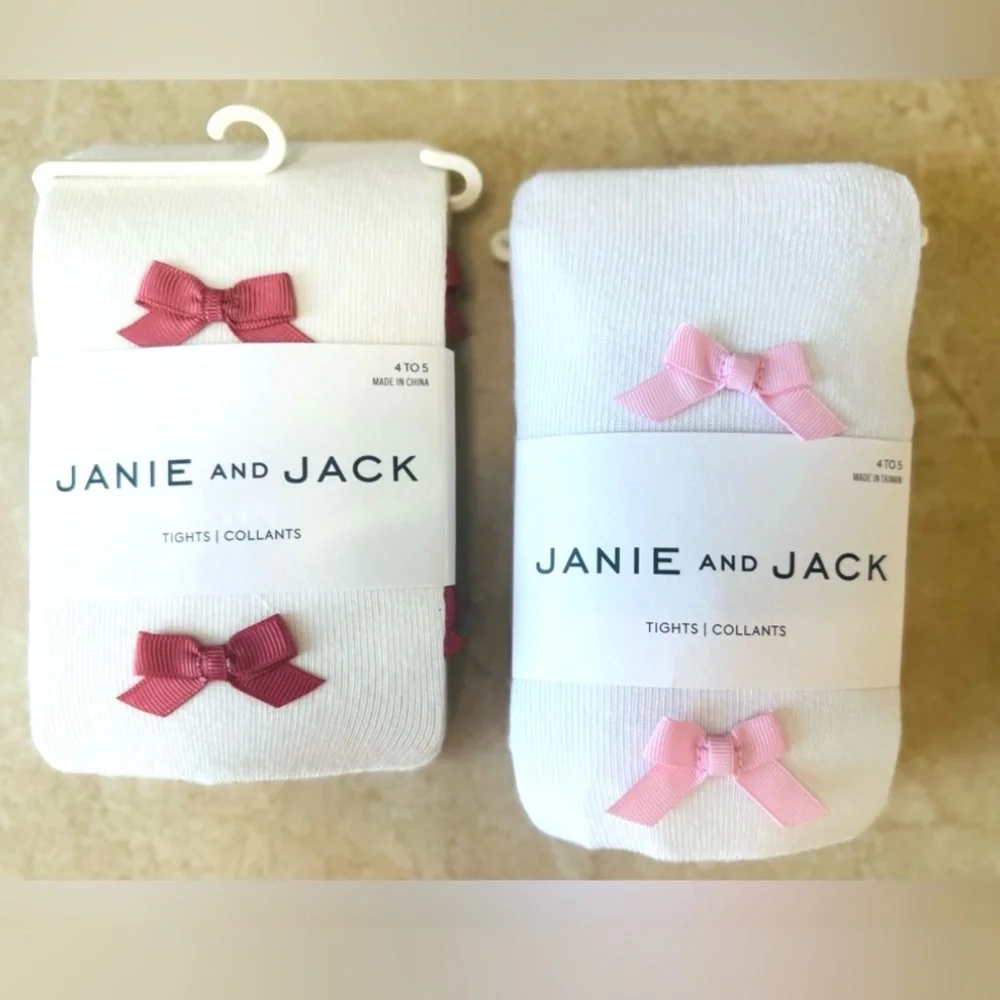 Janie and Jack Bow Tight-2 pairs